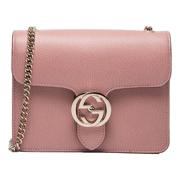 

Сумка leather bag single-shoulder bag pink Gucci, розовый