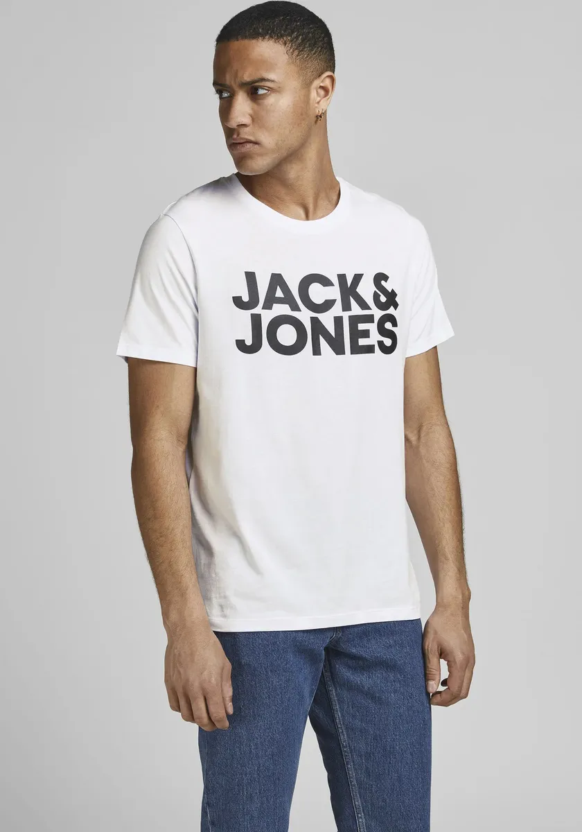 

Футболка Jack & Jones "CORP LOGO TEE" с логотипом, белый