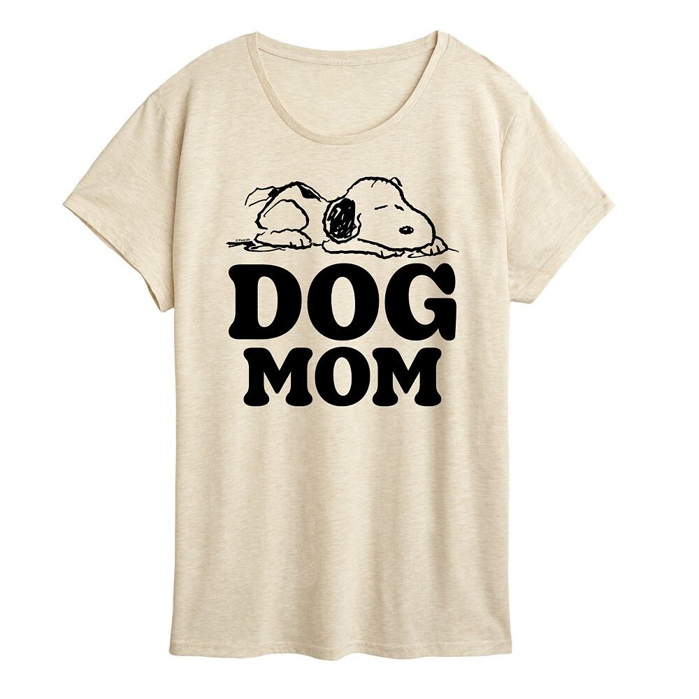 

Женская футболка с рисунком Peanuts Snoopy Dog Mom Licensed Character, бежевый