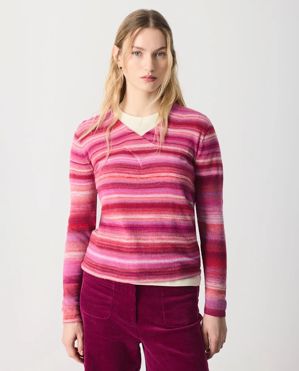 

Женский джемпер с V-образным перекрестным вырезом Escorpion, гранатовый