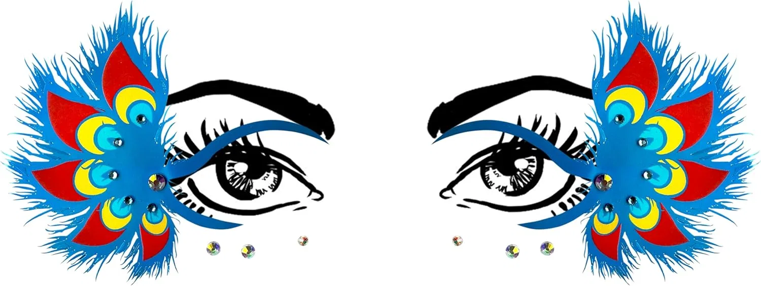 Аксессуар для макияжа holographic face sticker Neva Nude Mystic Peacock Wings