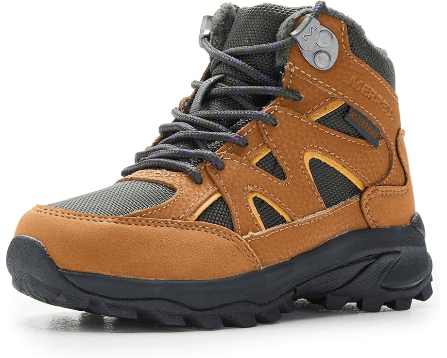 

Детские треккинговые ботинки Merrell Moab Speed 2 Peak Waterproof (Little Kid/Big Kid) Merrell Kids, Tan/Olive