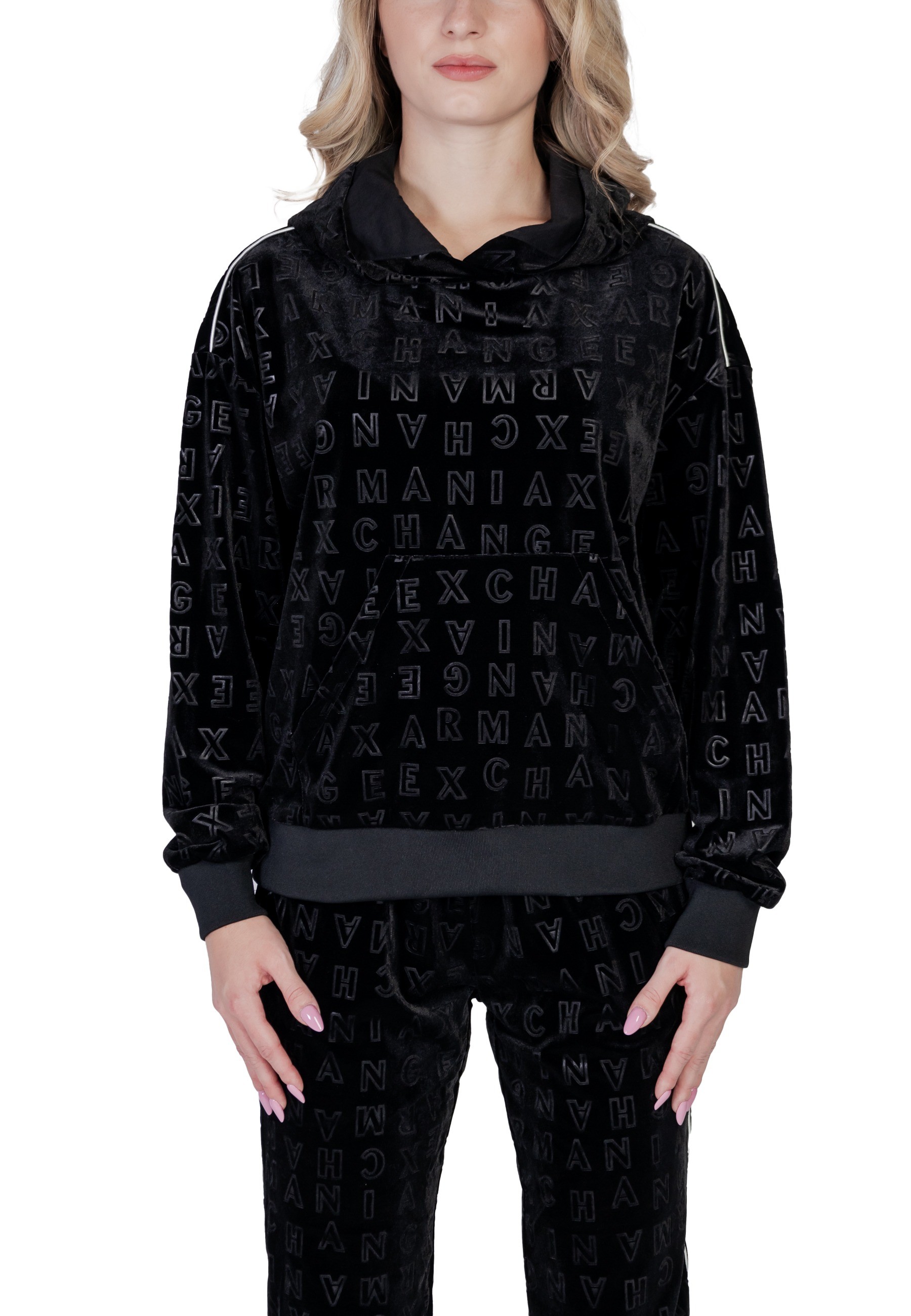 

Кофта женская Armani Exchange с фирменным принтом, черный