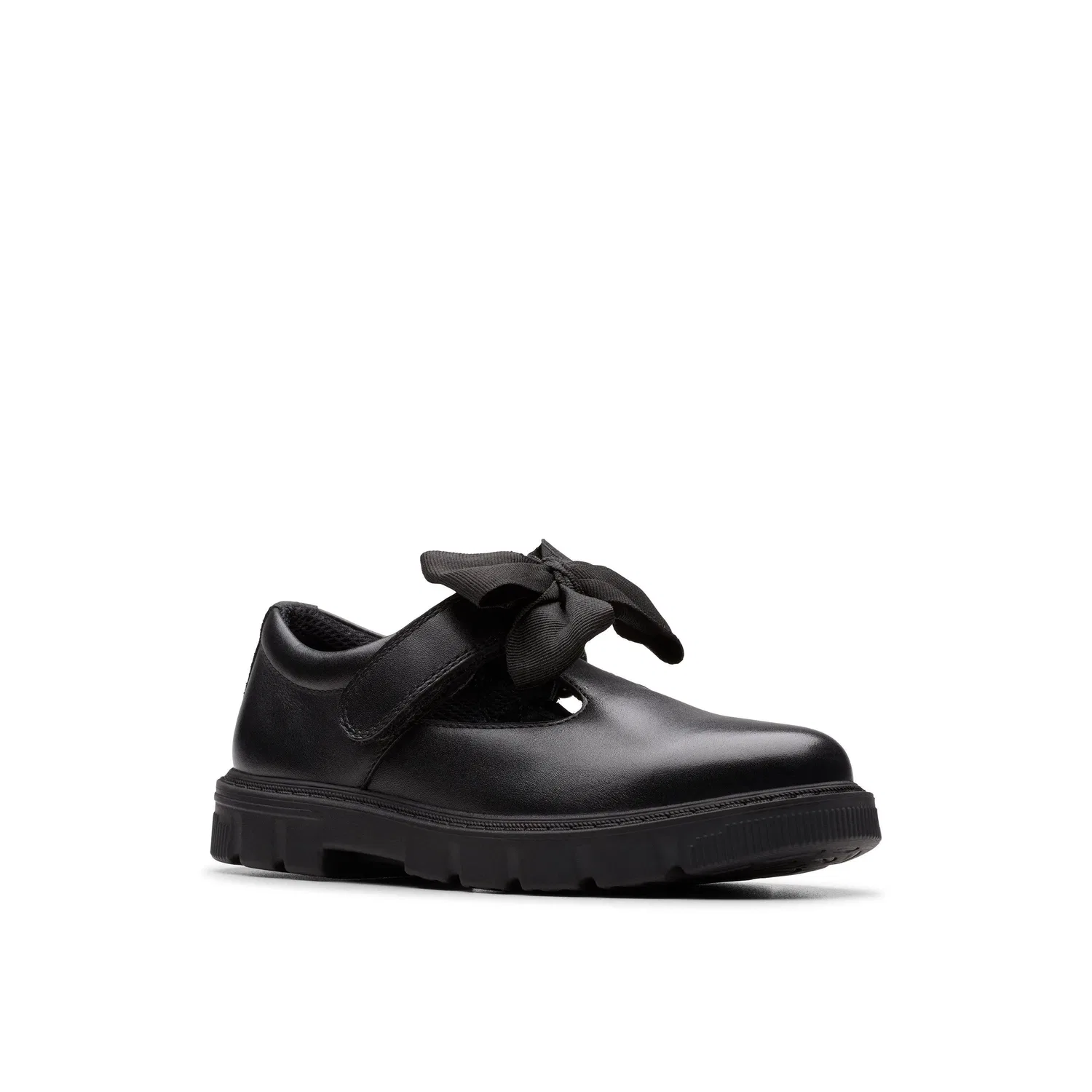 Туфли Clarks Lorcam Hope K для девочек, кожаные, черные — фото 4