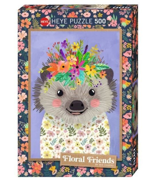 

Эй, пазл Floral Friends, Ежик, Миа Чарро, 500 шт. Heye