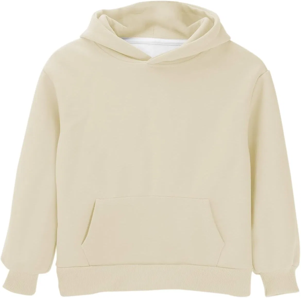 Худи для девочек-подростков оверсайз с капюшоном, Beige — фото 3