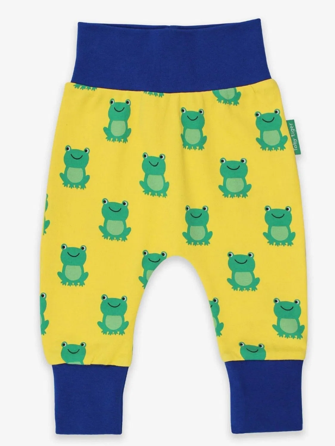 Брюки Regular 'Bio-Baumwoll Baby Pumphose mit Frosch-Druck' Toby Tiger, Yellow