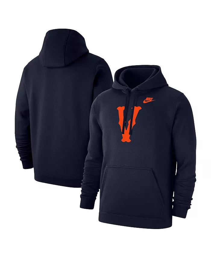 

Мужской худи с капюшоном Virginia Cavaliers Vintage Arch Block Wordmark Club Fleece Nike, синий