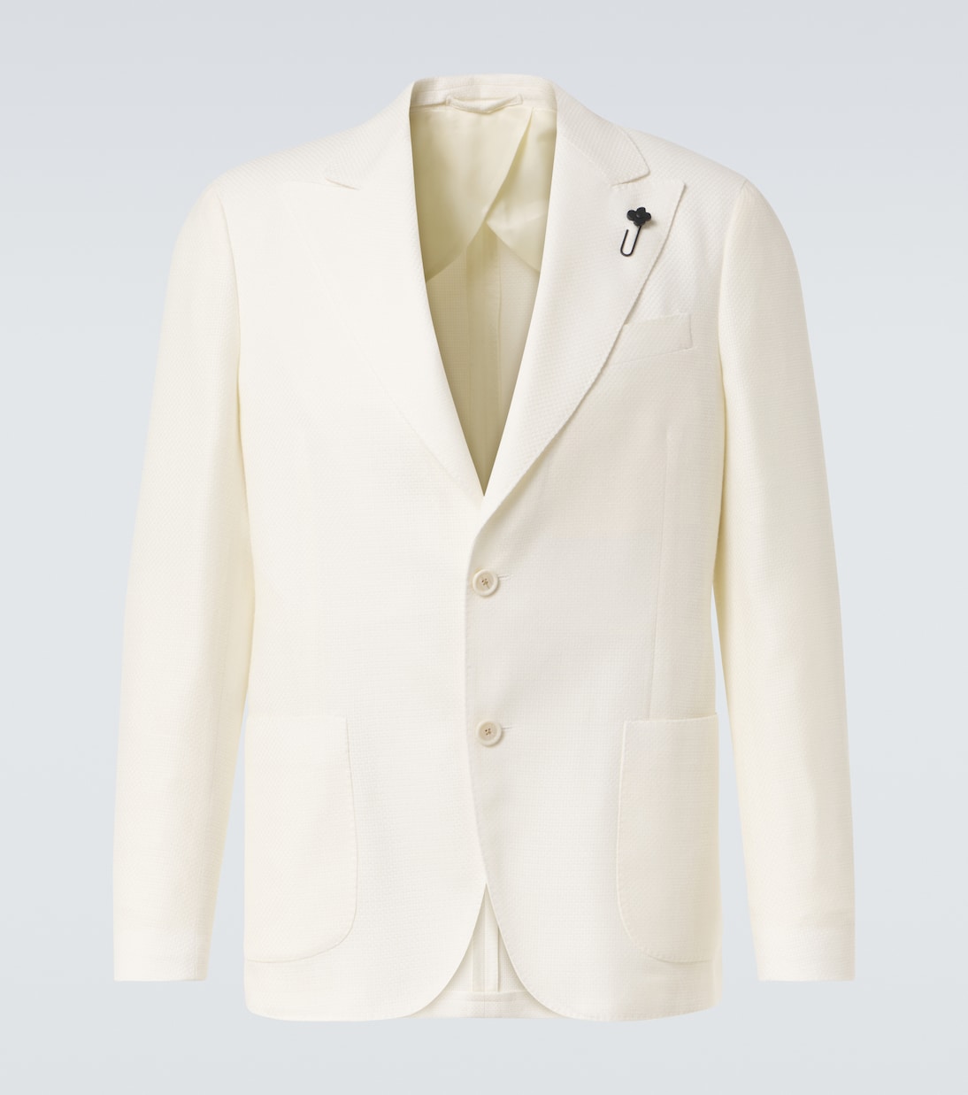 

Блейзер из шерсти, льна и шелка Lardini, белый