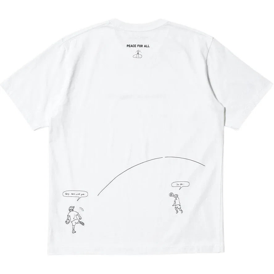 Футболка Peace For All Collection SS26 Men's UNIQLO, White — фото 3