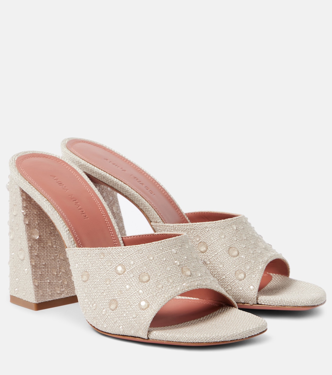 Мюли Brigitte Slipper 95 Amina Muaddi, бежевый