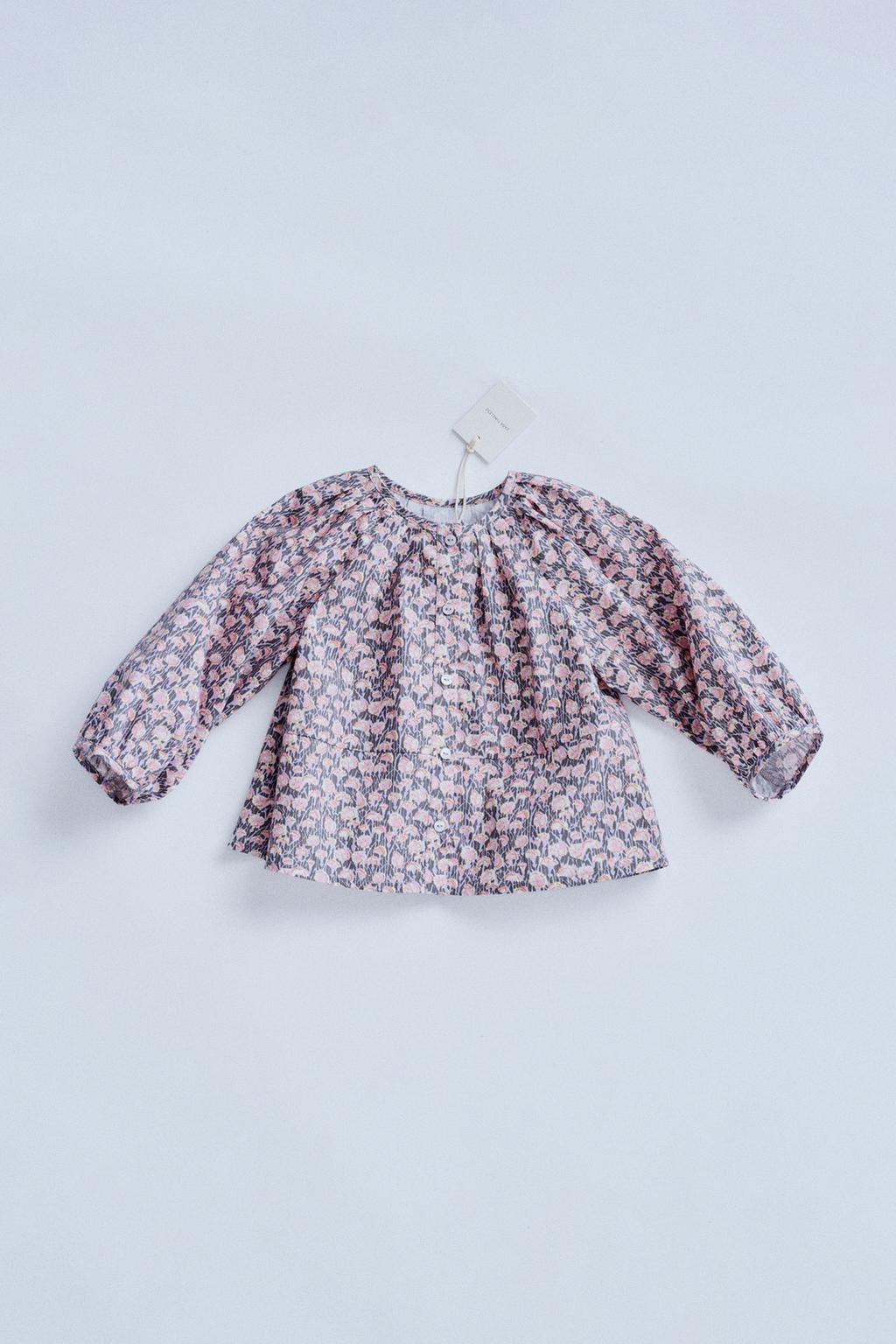 

Рубашка в цветочек ZARA, цвет Dusty pink