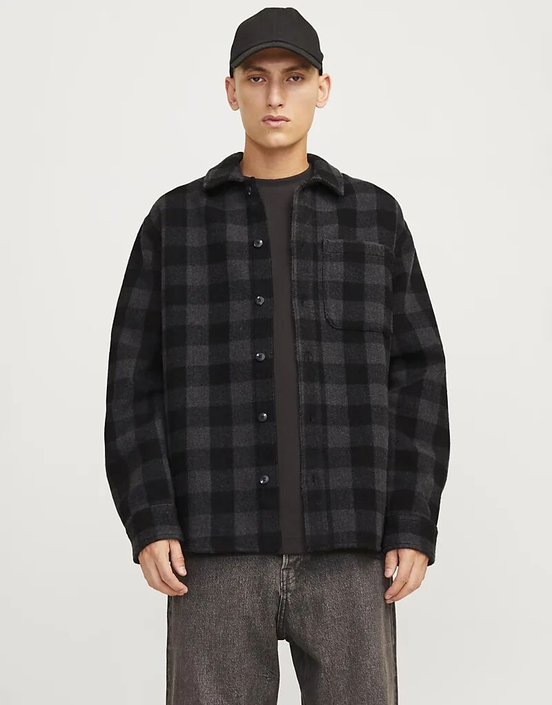 

Jack & Jones – Куртка-рубашка асфальтово-серого цвета