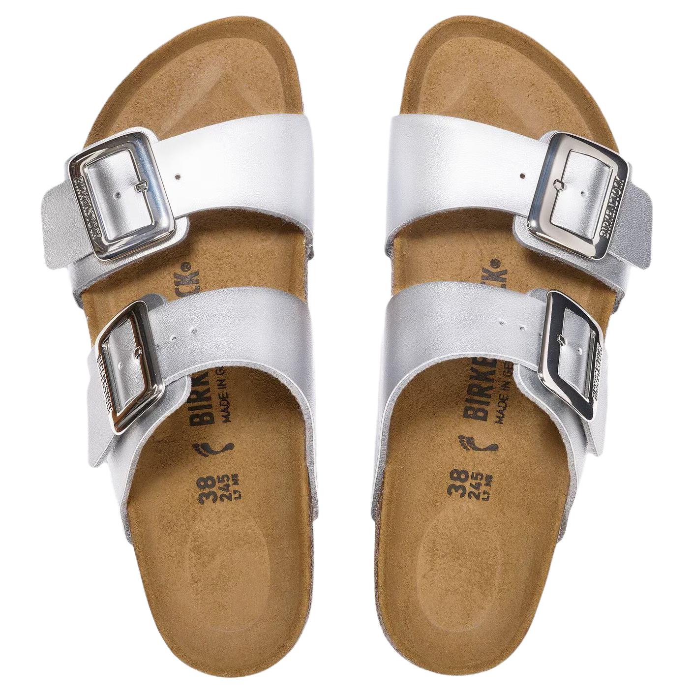 Birkenstock Сиднейские EVA шлепанцы для женщин серебристые узкие, цвет Silver — фото 4