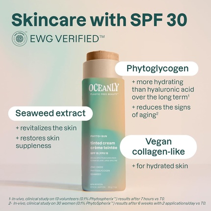 Тонирующий крем-стик для лица Oceanly с SPF 30, сертифицирован EWG Attitude — фото 3