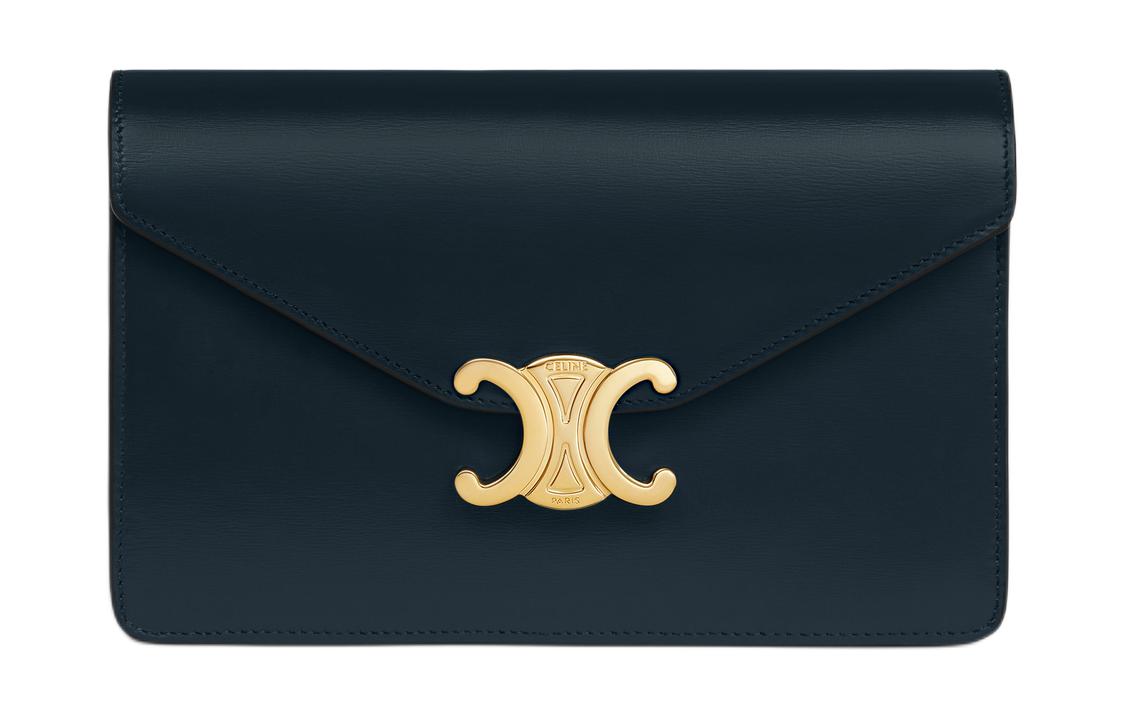 

CELINE Яркий кошелек из телячьей кожи женский морской синий