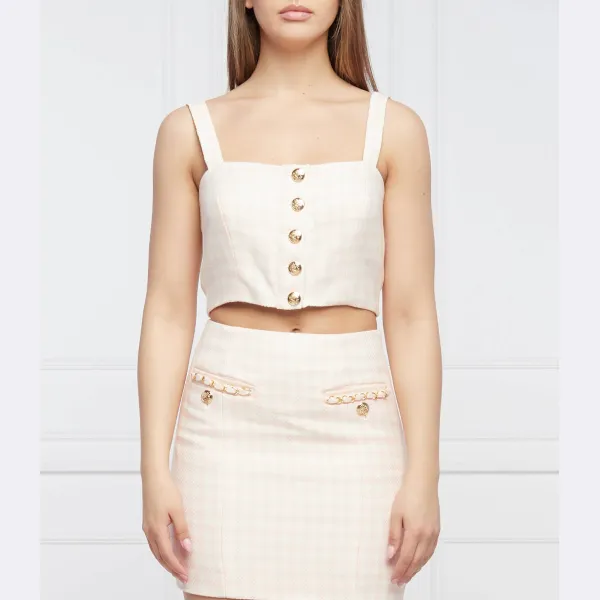 

Облегающий топ с добавлением шерсти Guess, желтый