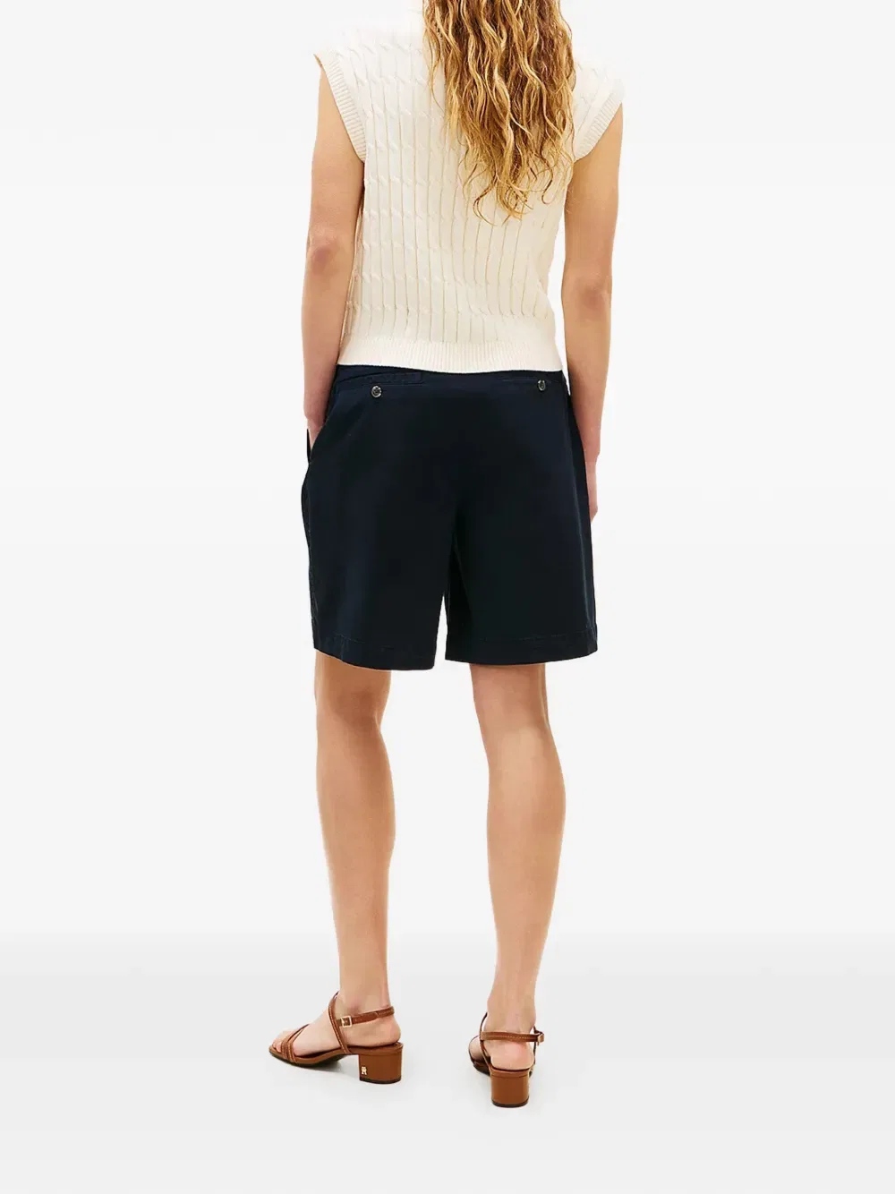 Выстиранные обычные шорты-чиносы Tommy Hilfiger, синий — фото 2