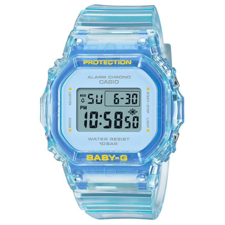 

CASIO Часы Women's BABY-G Pink Watch BGD-565SJ, Blue Dial
