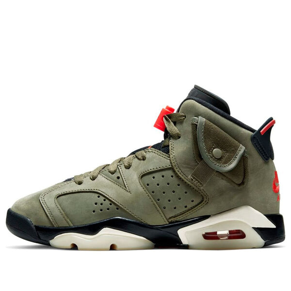 

Кроссовки 6 ретро x travis scott Air Jordan, зеленый