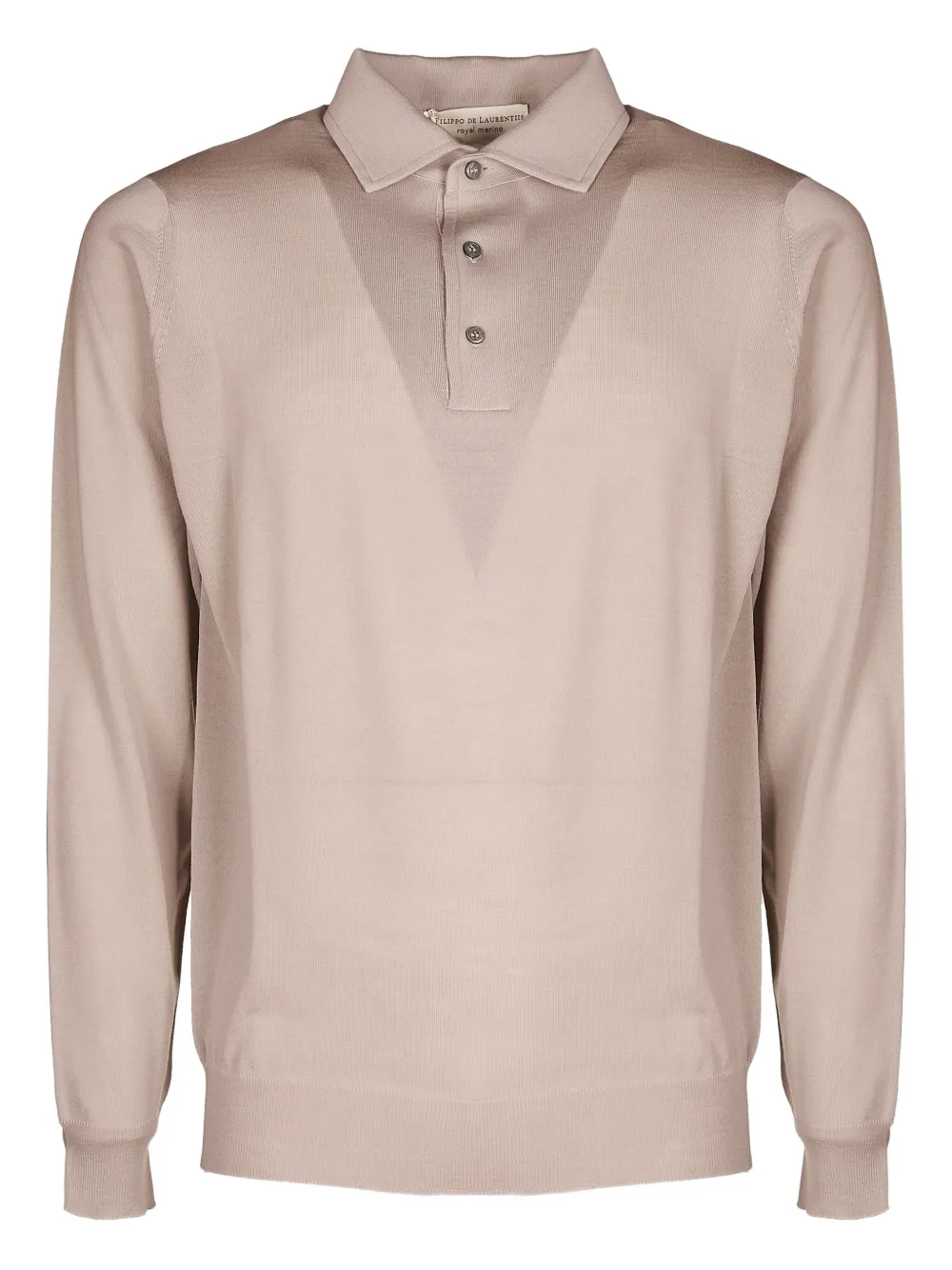 

Поло с длинными рукавами Filippo De Laurentiis, бежевый