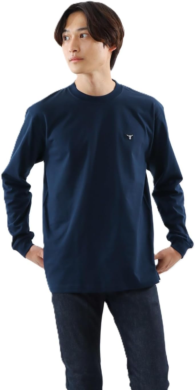 

Мужская длинная футболка Hanes H8-X401, с длинным рукавом, круглым вырезом, темно-синий