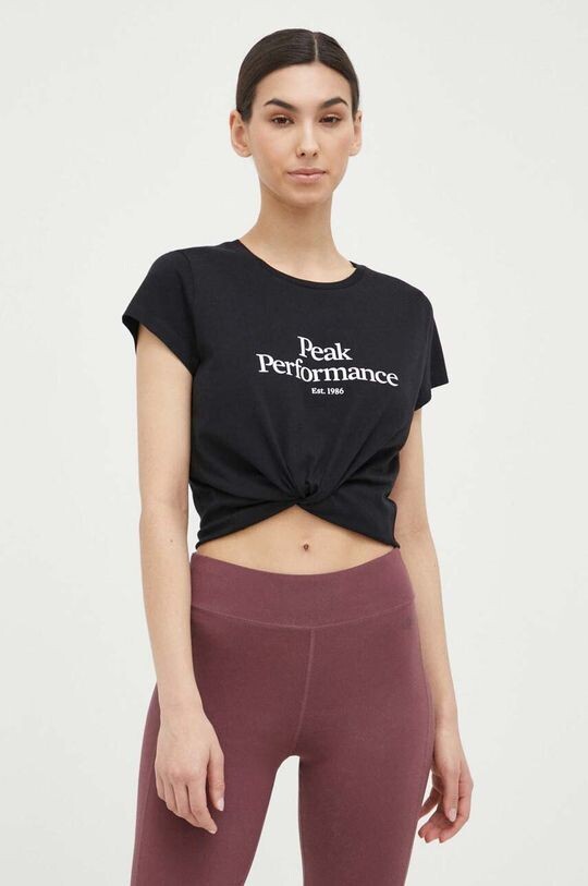 

Хлопковая футболка Peak Performance, черный
