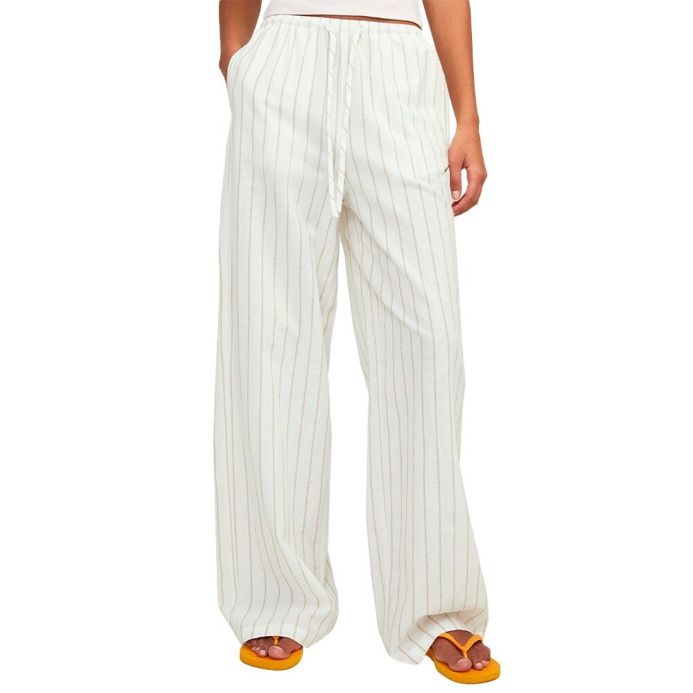 

Брюки Jack & Jones Flora Linen Blend JJXX Mid Waist, бежевый