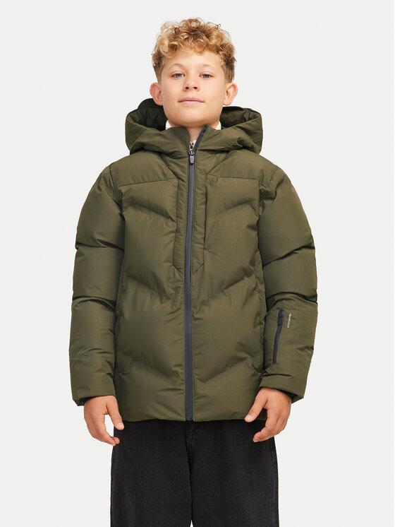 

Пуховик стандартного кроя Jack&Jones Junior, зеленый
