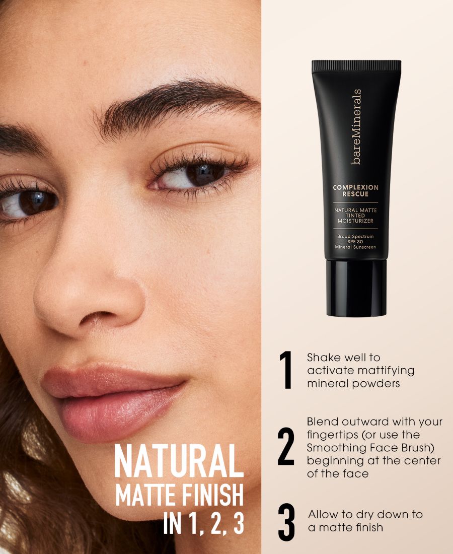 Крем для лица SPF BAREMINERALS Увлажняющий COMPLEXION RESCUE с натуральным матирующим эффектом и минеральными частицами — фото 4