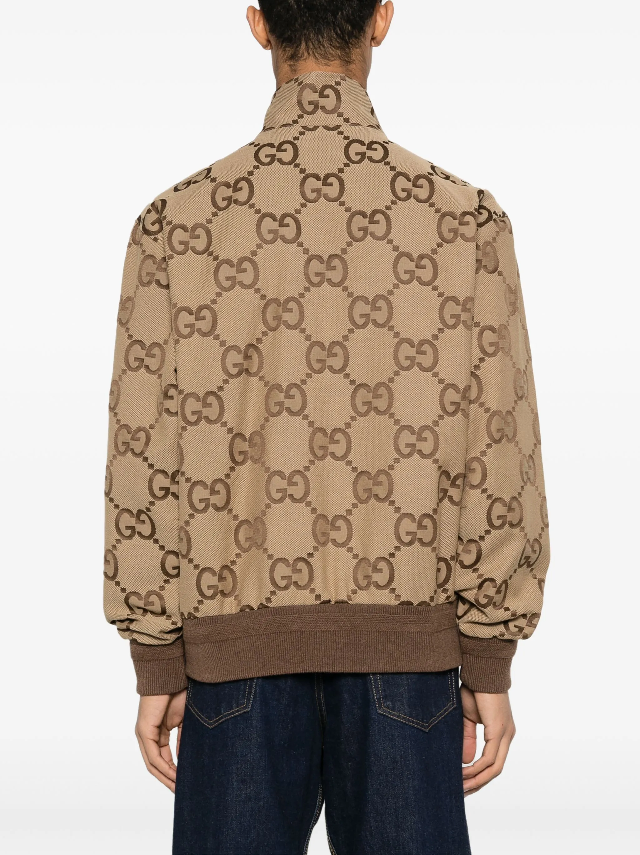 Куртка Jumbo из канваса с узором GG Gucci, бежевый — фото 4