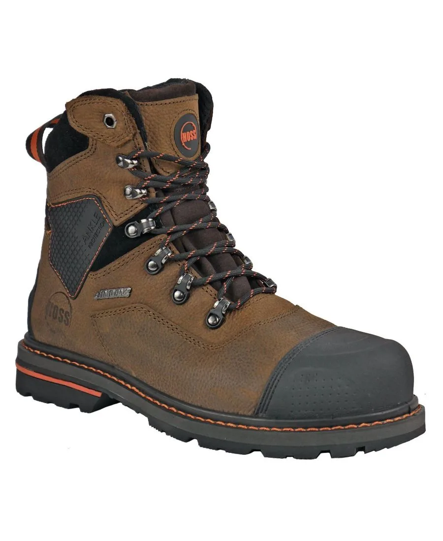 Мужские рабочие ботинки Range 6 дюймов с композитным носком Hoss Boot Company, коричневый