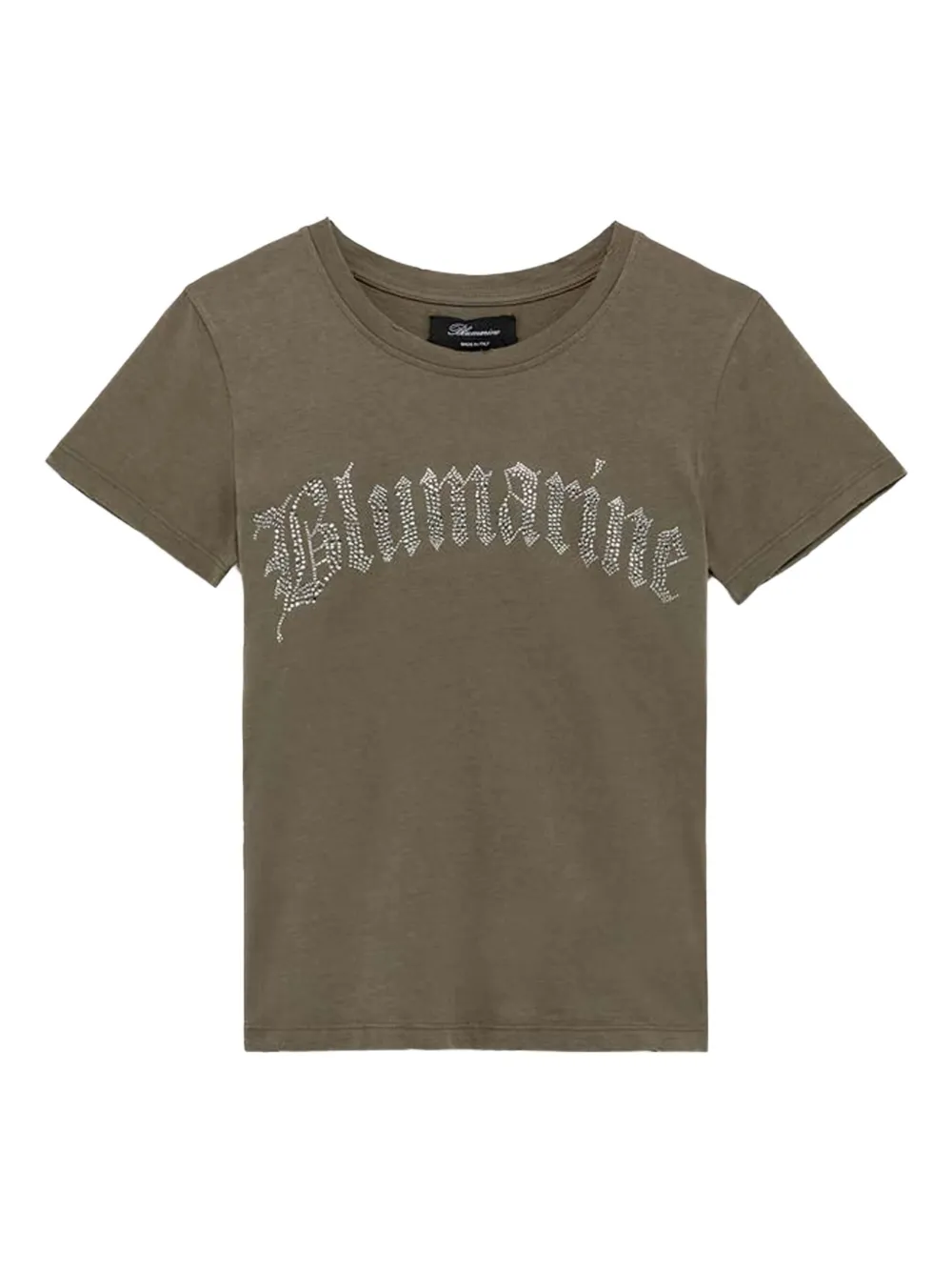 

Футболка с логотипом и кристаллами BLUMARINE, коричневый