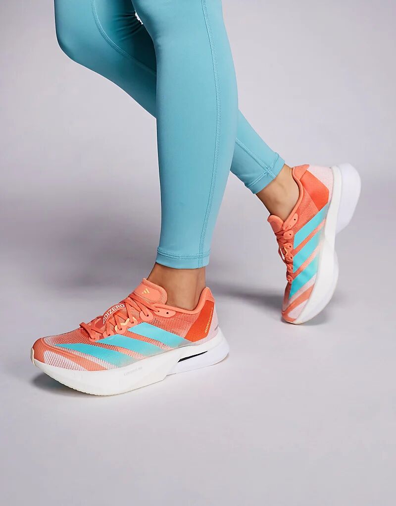 Кроссовки Adidas Running Adizero Boston 13 оранжевого цвета