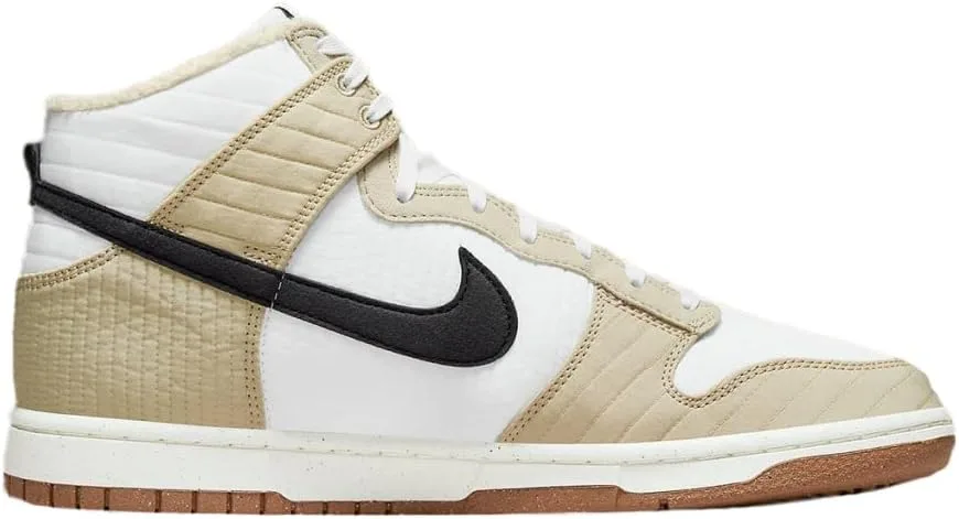 Мужские баскетбольные кроссовки Nike Dunk Hi Retro, бежевый — фото 3