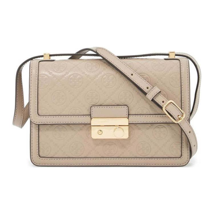 

Сумка через плечо T Monogram из кожи, женская, цвет Clay TORY BURCH, basic set (bag+dust bag)