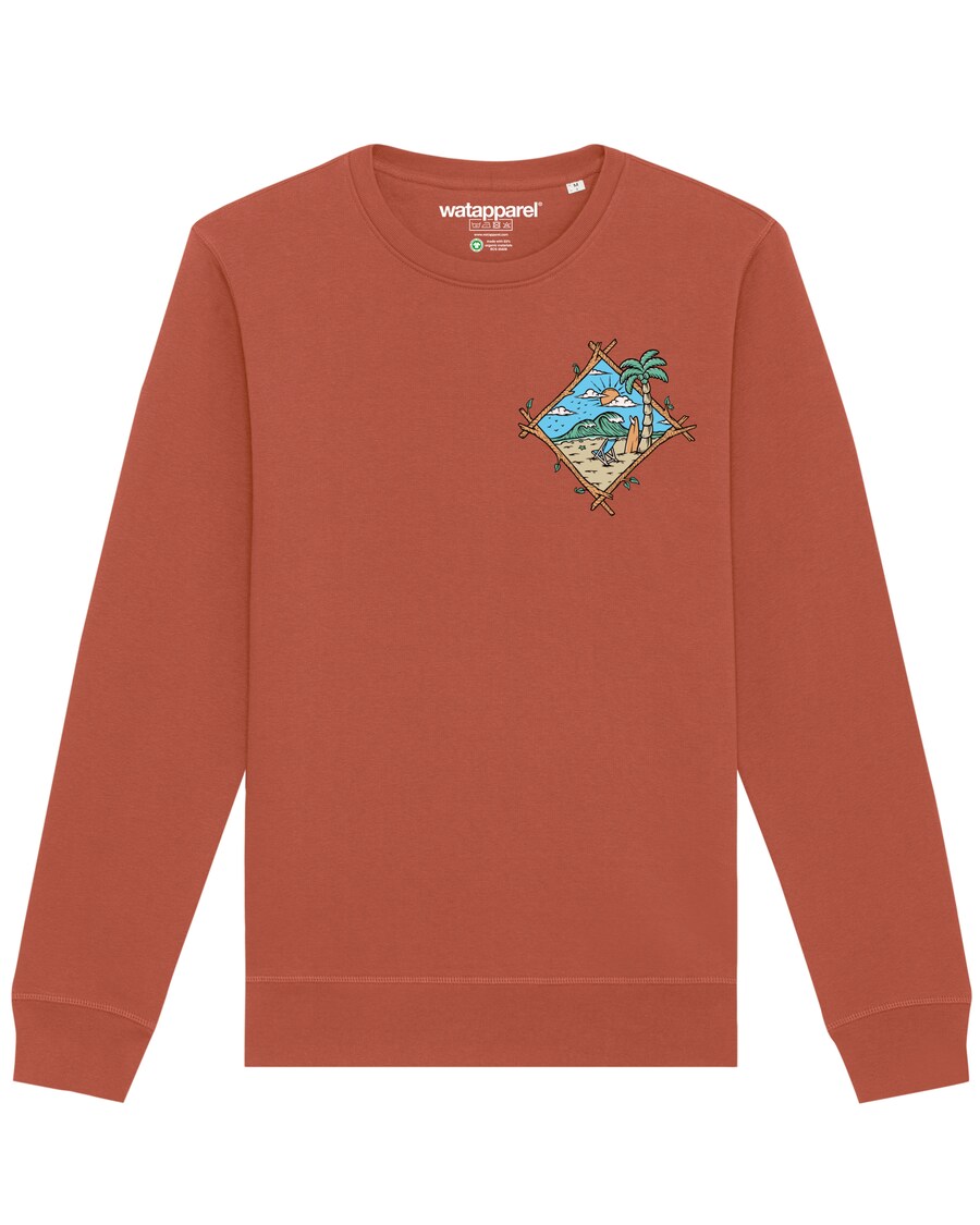 

Свитер Watapparel Sweatshirt Beach is calling, цвет auburn