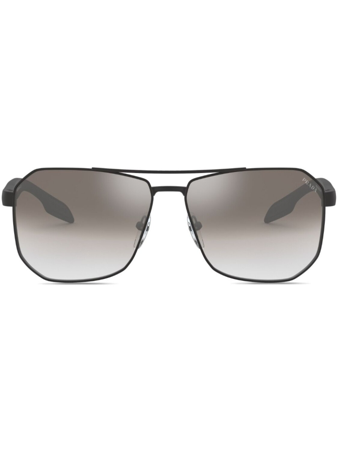 

Солнцезащитные очки в геометричной оправе Prada Eyewear, черный
