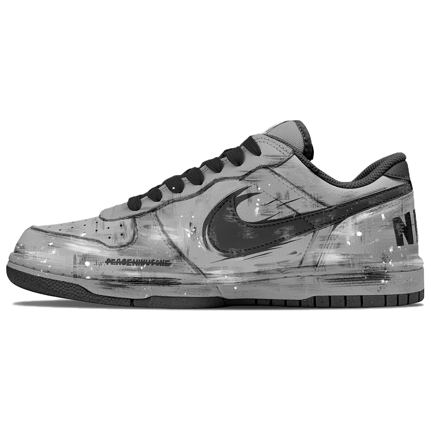 Скейтбордические кроссовки Nike Big Leather Gray Black — фото 3