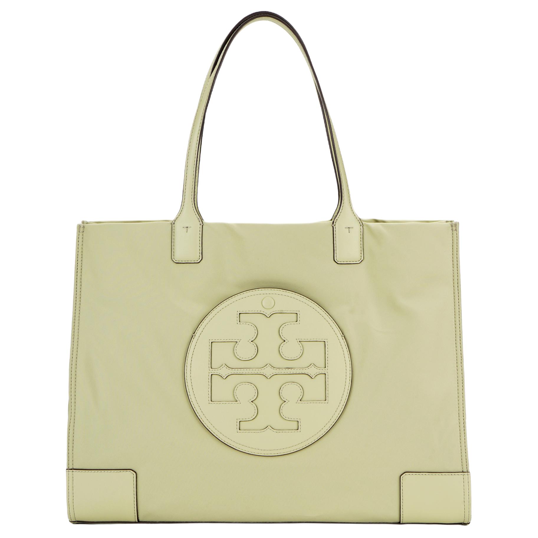 

TORY BURCH Элла переработанный нейлон сумка шоппер плечевая сумка дамская сумка средний размер светло оливковый зеленый, Light Olive Green