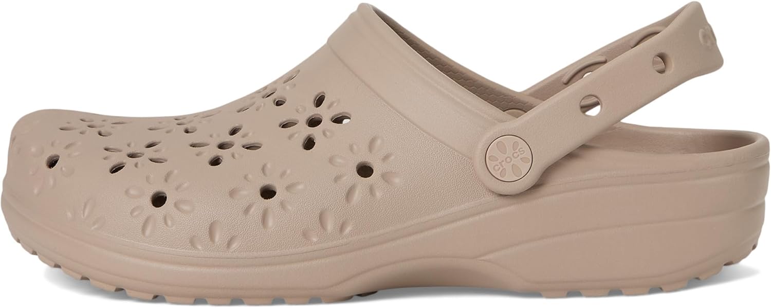 Унисекс сабо Crocs Classic с цветочным принтом, Taupe — фото 4