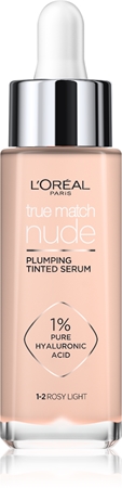 

Сыворотка для унификации тона кожи L’Oréal Paris True Match Nude Plumping Tinted Serum, 1-2 Rosy Light 30 ml
