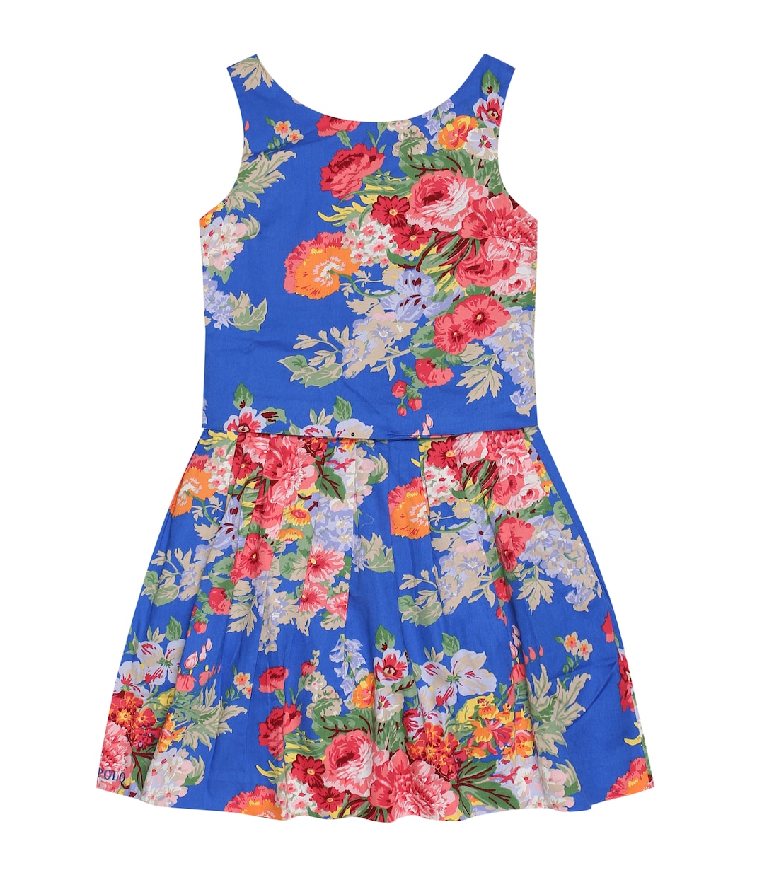 

Комплект из хлопкового топа и юбки с цветочным принтом Polo Ralph Lauren Kids, Blue Multi