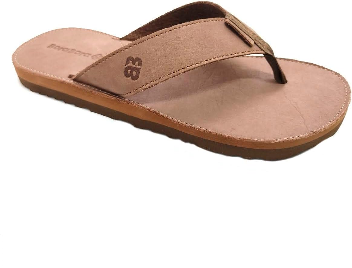 

Мужские сандалии из высококачественной кожи, шлепанцы в бразильском стиле, удобные Borabora, светло-коричневый