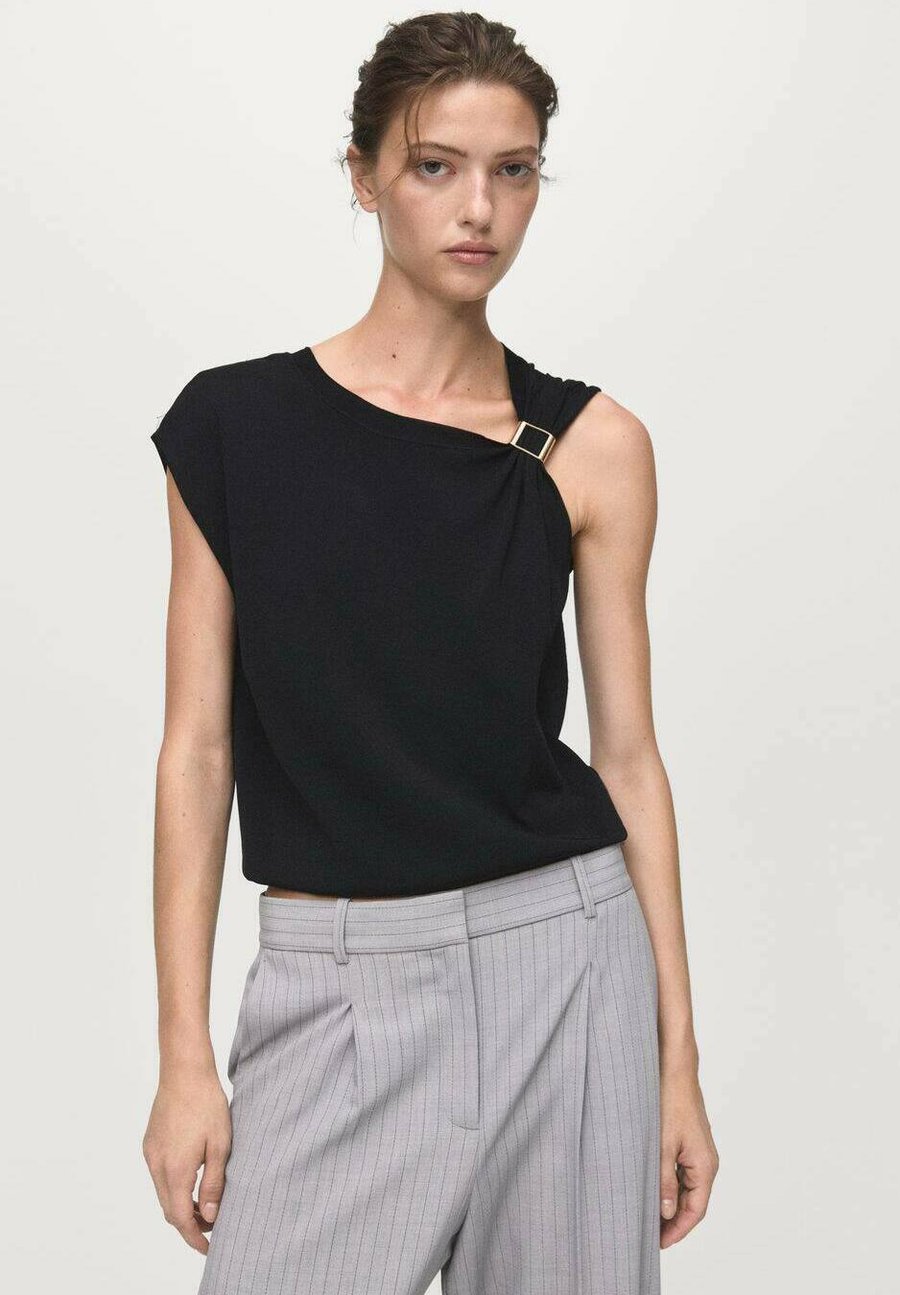 

Футболка Mango Print T-shirt, Black, Черный, Футболка Mango Print T-shirt, Black