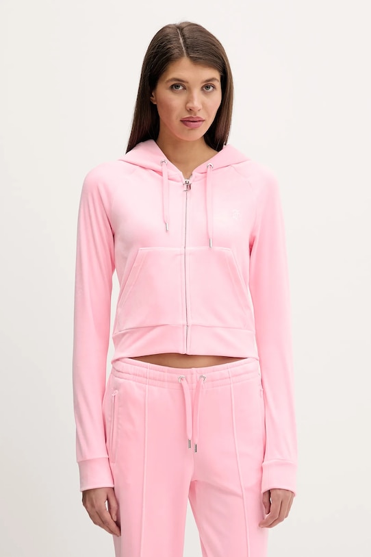 

Бархатная толстовка Juicy Couture, розовый