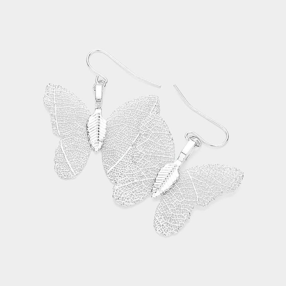 

Серьги-бабочки из стерлингового серебра с покрытием из белого золота - родий Fashnzfab, Rhodium