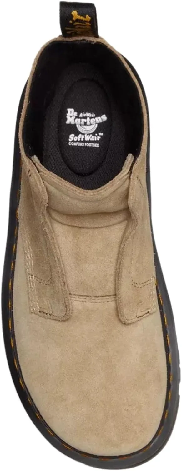 Мужские ботинки Dr.Martens Zebzag без шнуров, цвет Savannah Tan, замша, платформа Dr. Martens, черный — фото 3