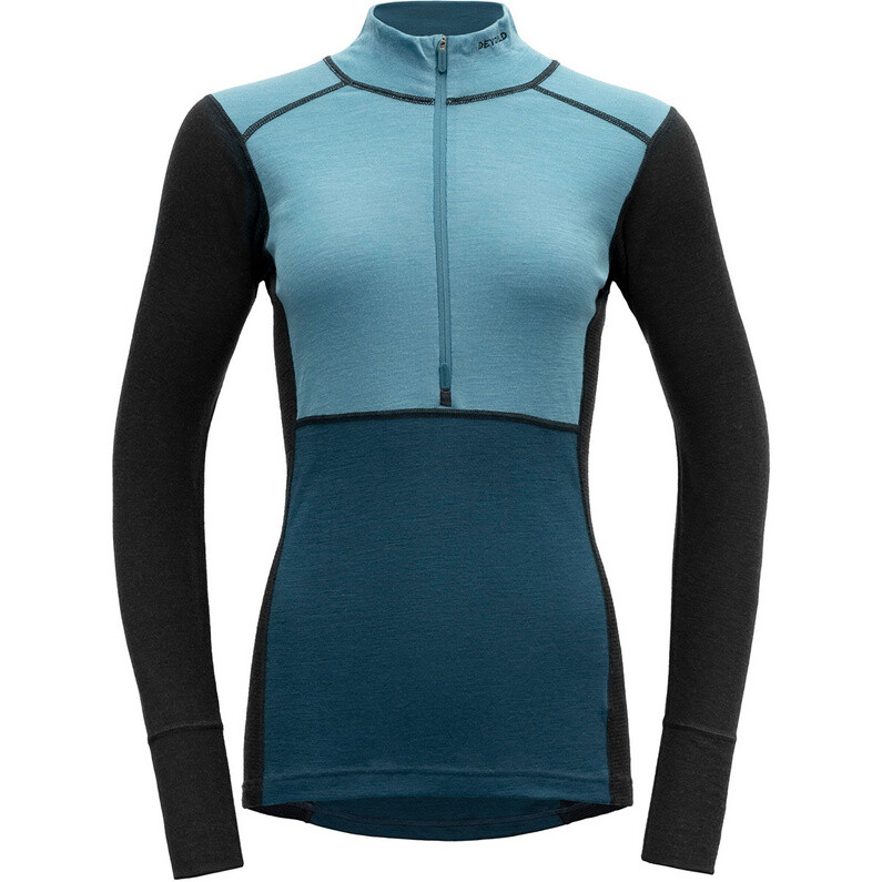 

Женская куртка Lauparen Merino 190 с воротником на молнии и длинными рукавами Devold, синий