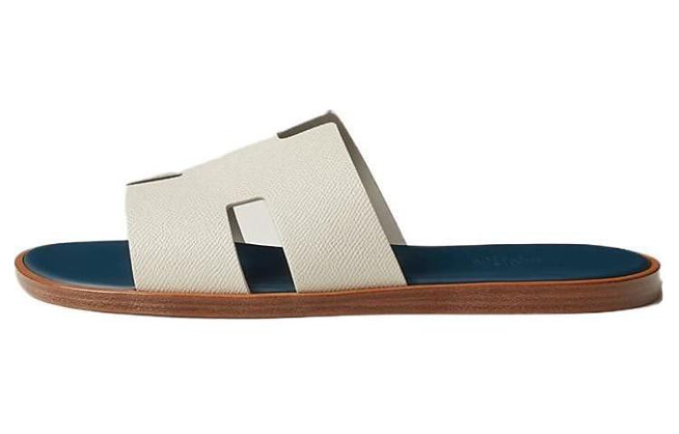 

Измирские слайды-шлепанцы мужские HERMES, белый